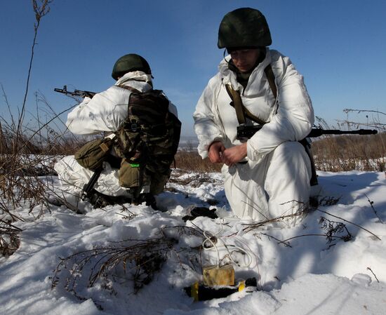 Exercise involving Pacific Fleet combat engineers battalion