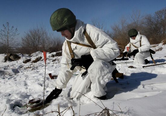 Exercise involving Pacific Fleet combat engineers battalion
