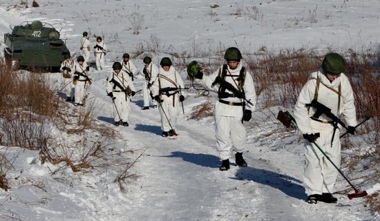 Exercise involving Pacific Fleet combat engineers battalion