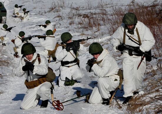 Exercise involving Pacific Fleet combat engineers battalion