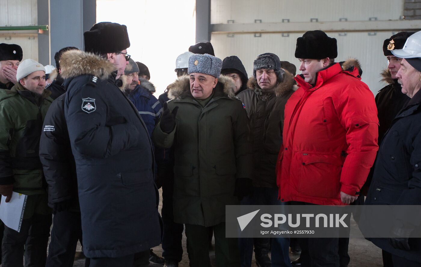 Alexander Volosov visits Vostochmy space center's construction site