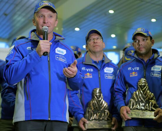 KAMAZ-master racing team arrives in Moscow