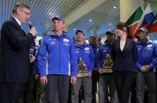 KAMAZ-master racing team arrives in Moscow