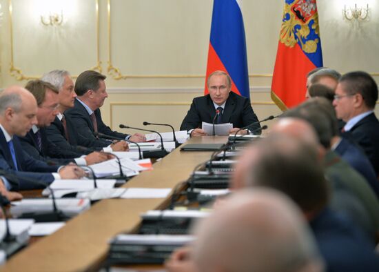 President Vladimir Putin conducts meeting of Commission for Military Technology
