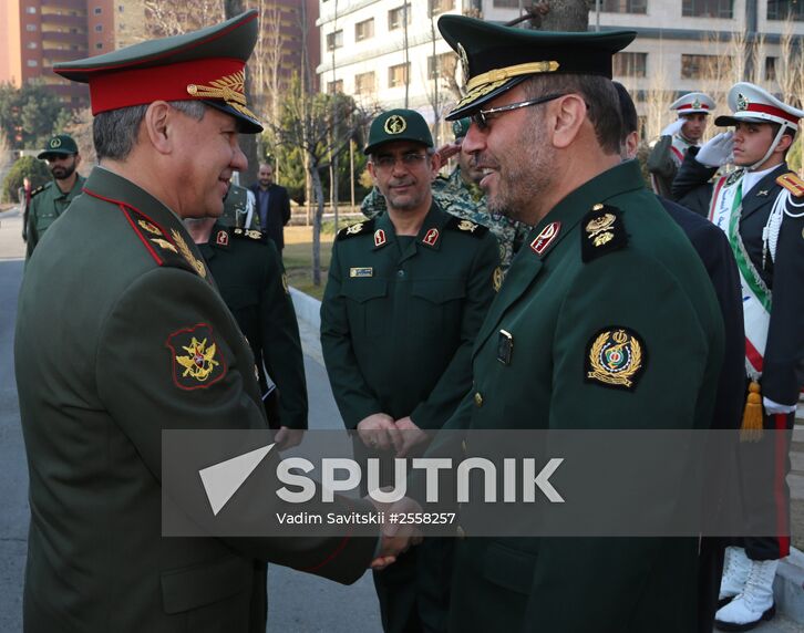 Russian Defense Minister Sergei Shoigu visits Iran