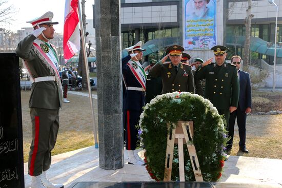 Russian Defense Minister Sergei Shoigu visits Iran