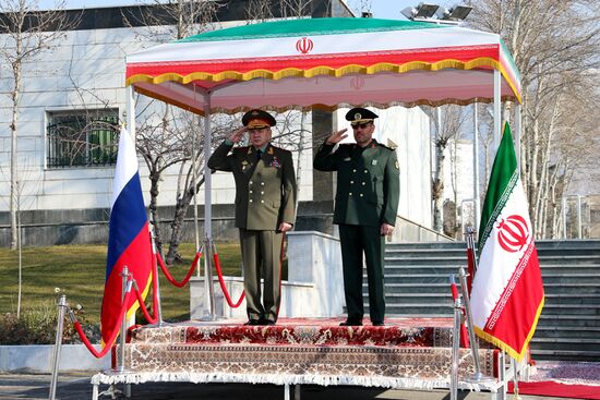 Russian Defense Minister Sergei Shoigu visits Iran