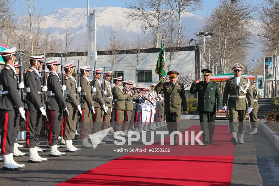 Russian Defense Minister Sergei Shoigu visits Iran