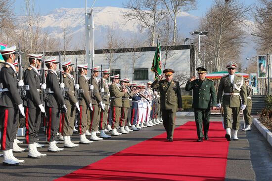 Russian Defense Minister Sergei Shoigu visits Iran
