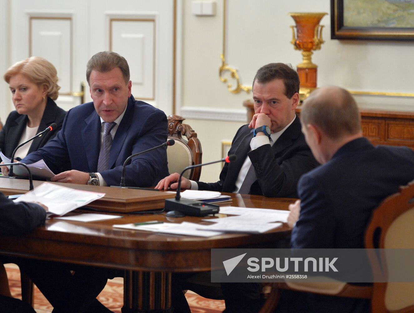Russian President Vladimir Putin holds meeting with Government members
