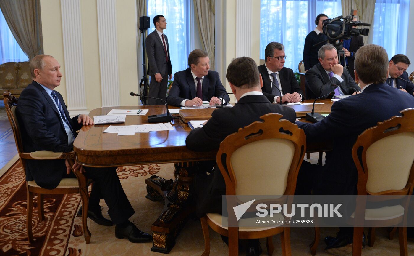 Russian President Vladimir Putin holds meeting with Government members