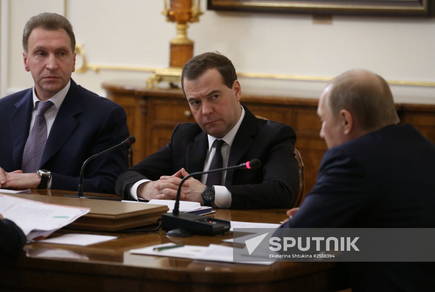 Russian President Vladimir Putin holds meeting with Government members