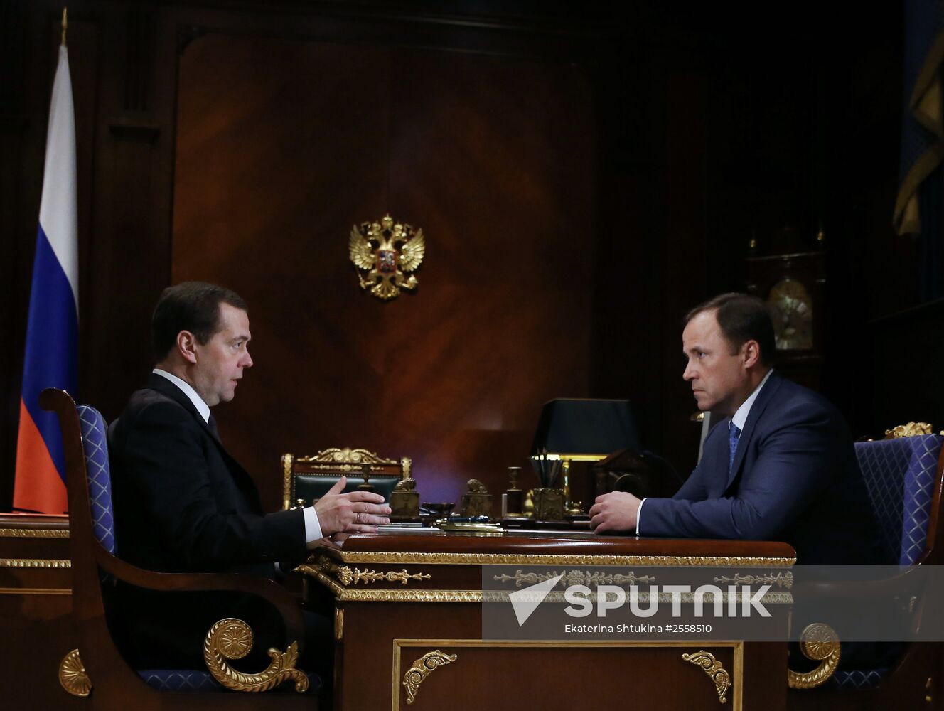 Dmitry Medvedev meets with United Rocket and Space Corporation chief Igor Komarov