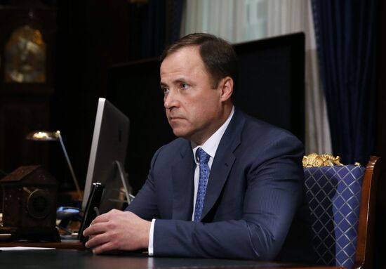Dmitry Medvedev meets with United Rocket and Space Corporation chief Igor Komarov