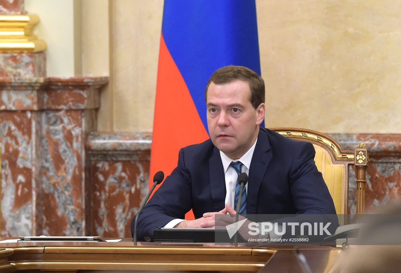 Russian Prime Minister Dmitry Medvedev chairs meeting of Russian government