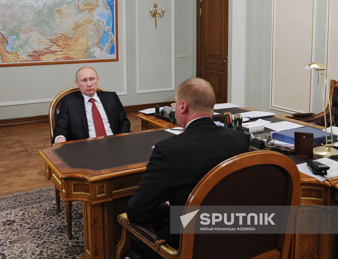 President Vladimir Putin meets with RUSNANO CEO Anatoly Chubais