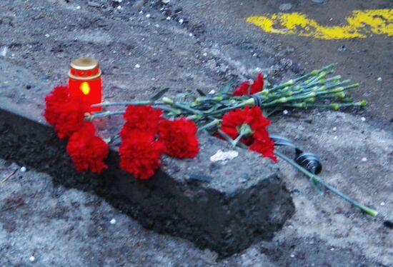 Shelling at Donetsk public-transit stop