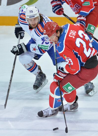 Ice hockey. KHL. CSKA vs. SKA