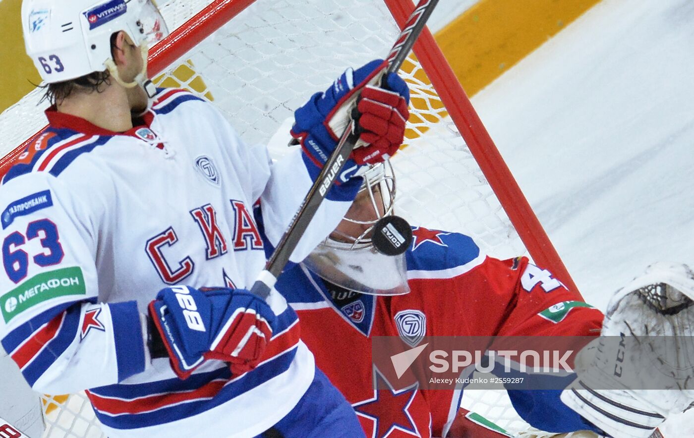 Ice hockey. KHL. CSKA vs. SKA
