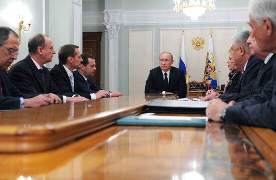 President Vladimir Putin holds Russian Security Council meeting