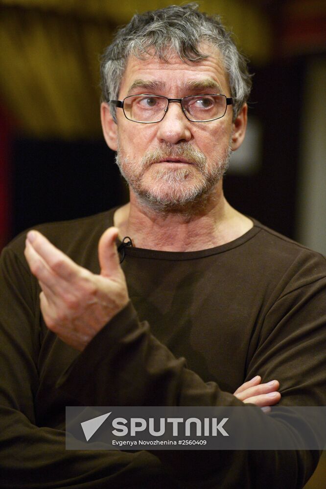Rehearsal of Krzysztof Zanussi's comedy "One Hell of a Family"