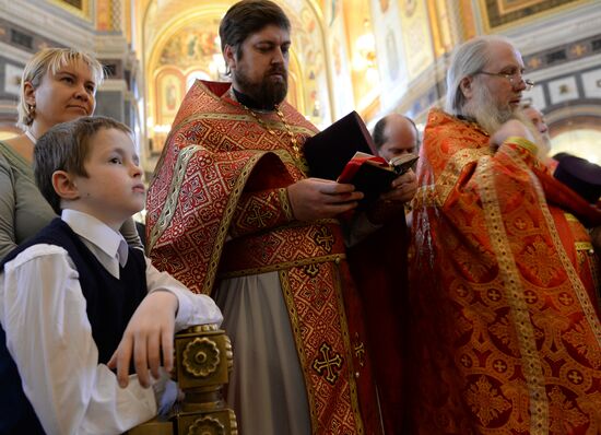 Patriarch of Moscow and All Russia Kirill leads St. Tatiana's Day service in Christ the Savior Cathedral