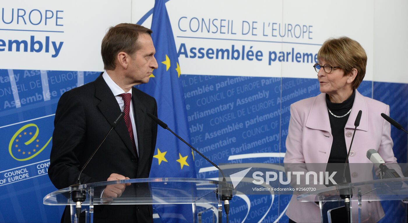 Russian State Duma Speaker Sergei Naryshkin visits France