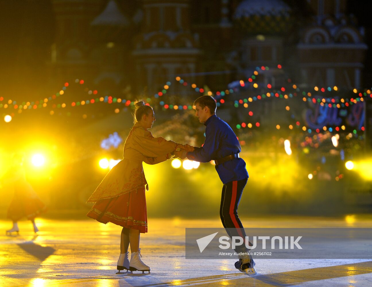 Celebrating Russian Student Day at GUM Ice Skating Rink
