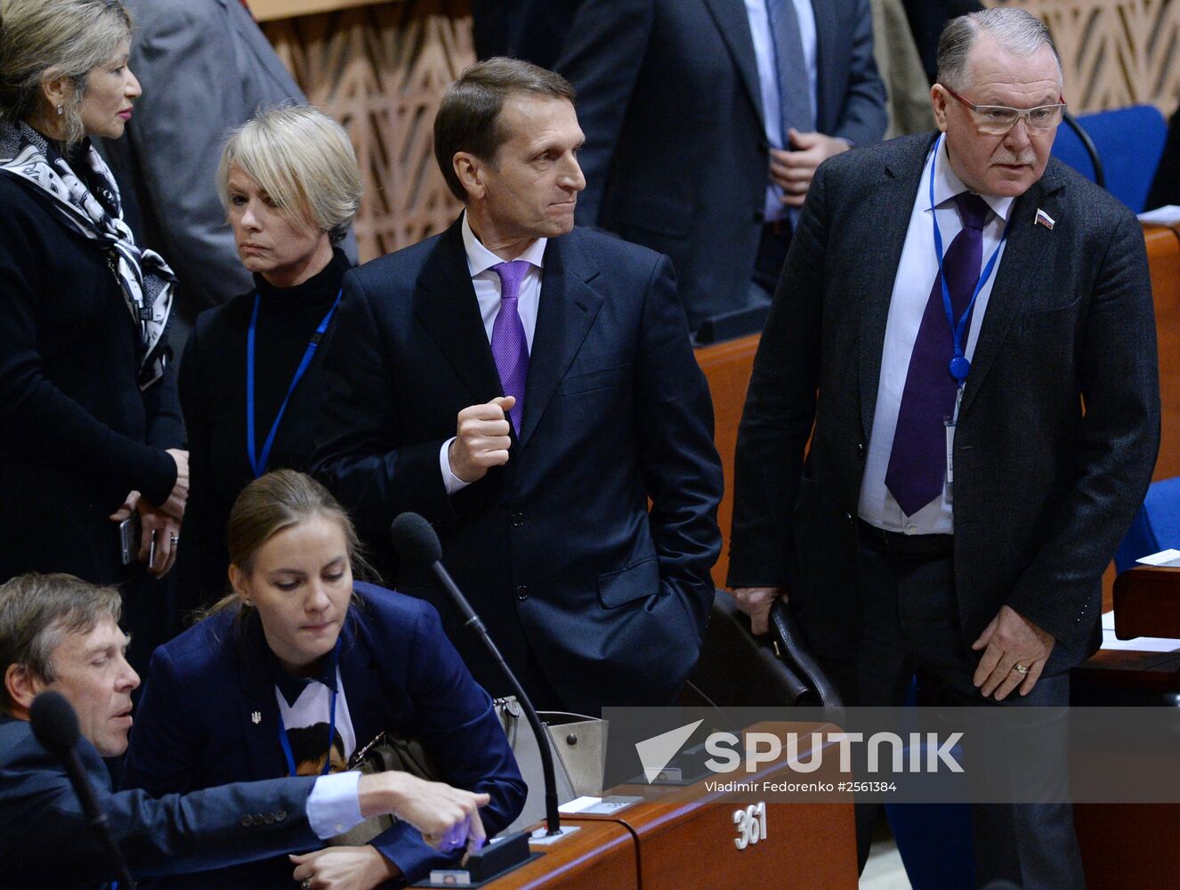 State Duma Speaker Sergei Naryshkin during PACE session