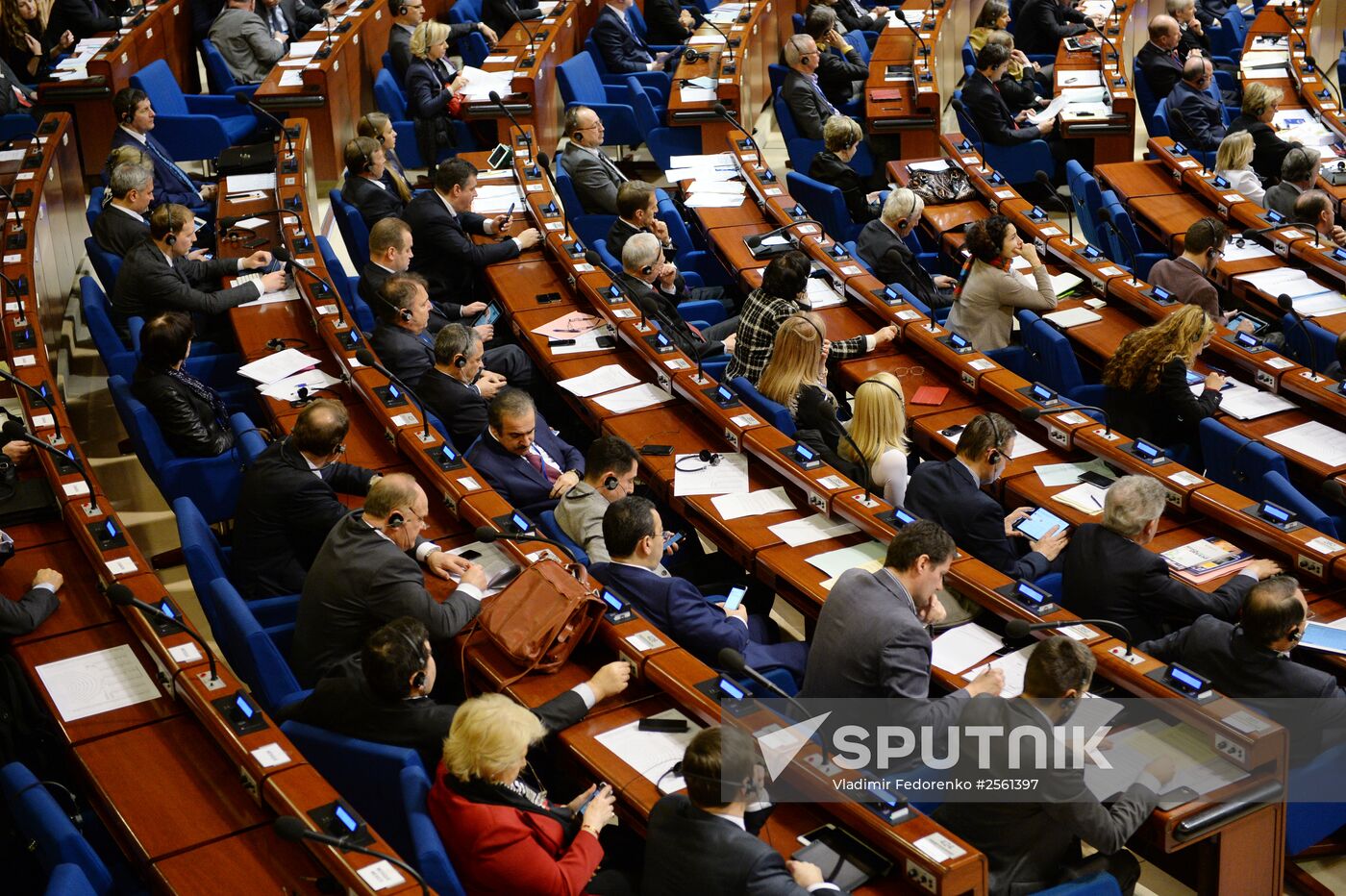State Duma Speaker Sergei Naryshkin during PACE session