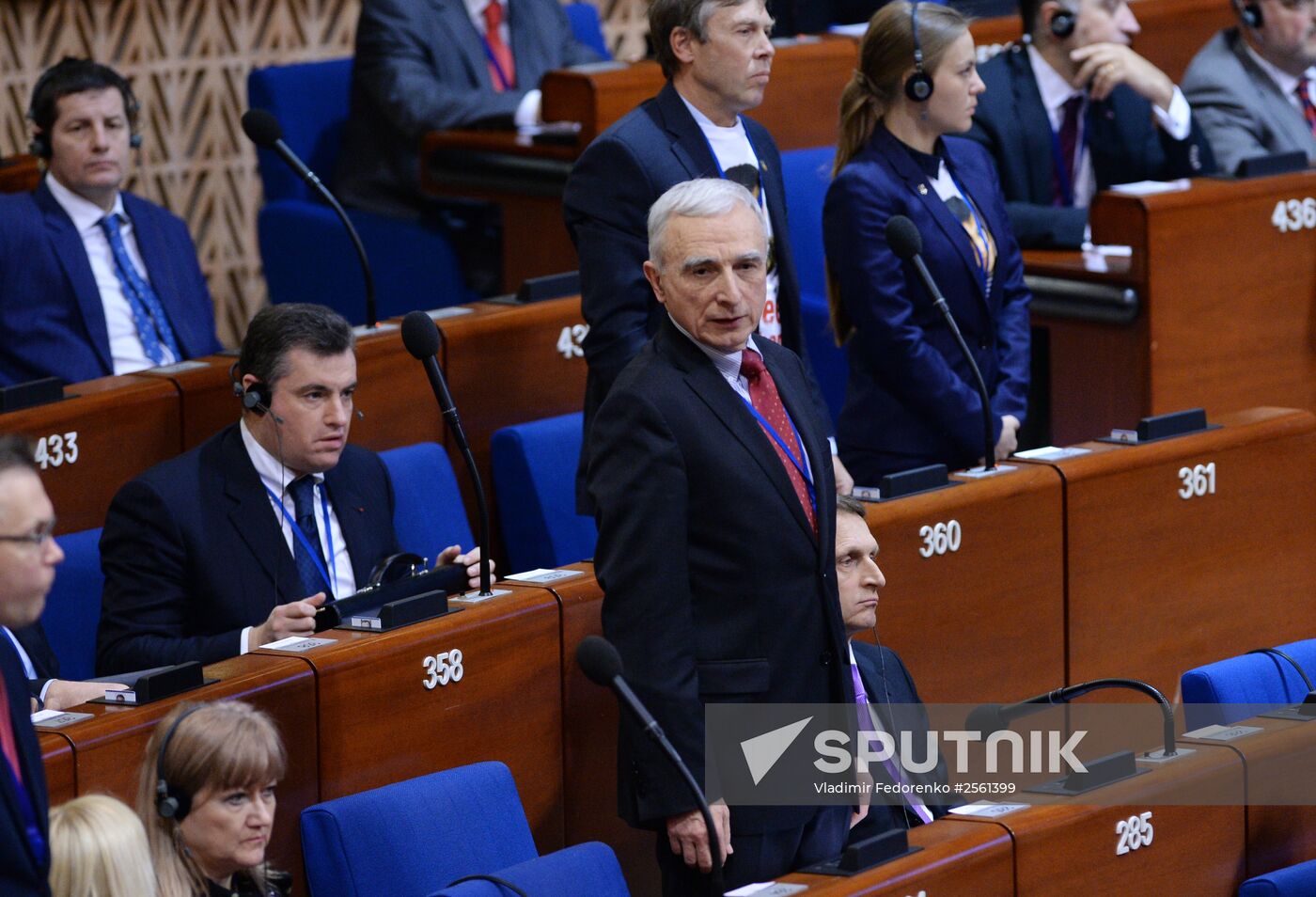 State Duma Speaker Sergei Naryshkin during PACE session