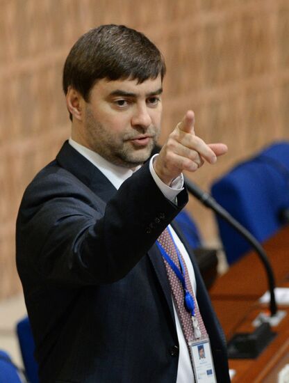 State Duma Speaker Sergei Naryshkin during PACE session