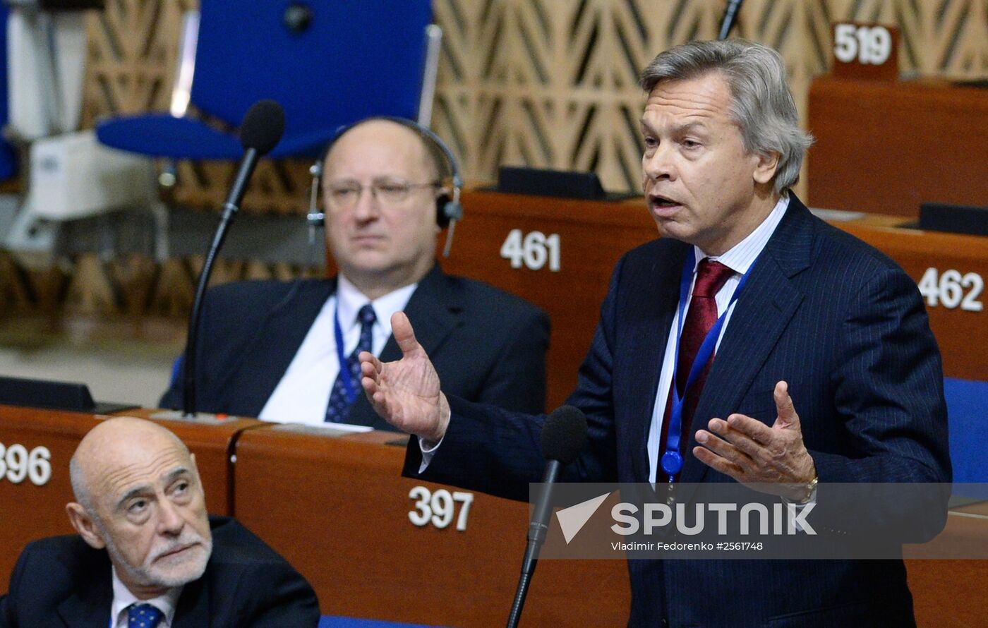 Plenary meeting of the winter session of the Parliamentary Assembly Council of Europe