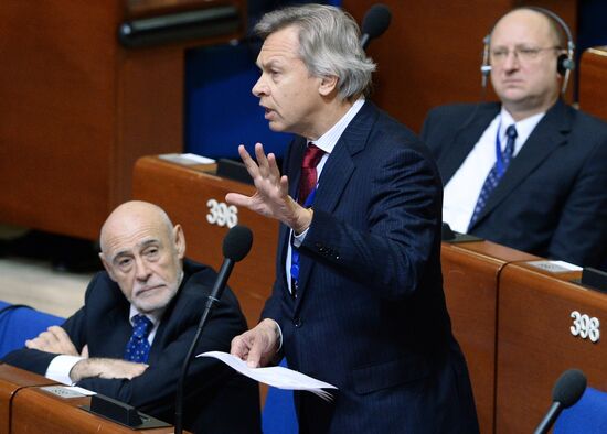 Plenary meeting of the winter session of the Parliamentary Assembly Council of Europe