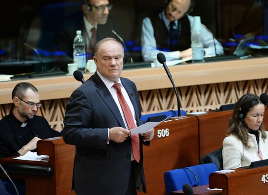 Plenary meeting of the winter session of the Parliamentary Assembly Council of Europe