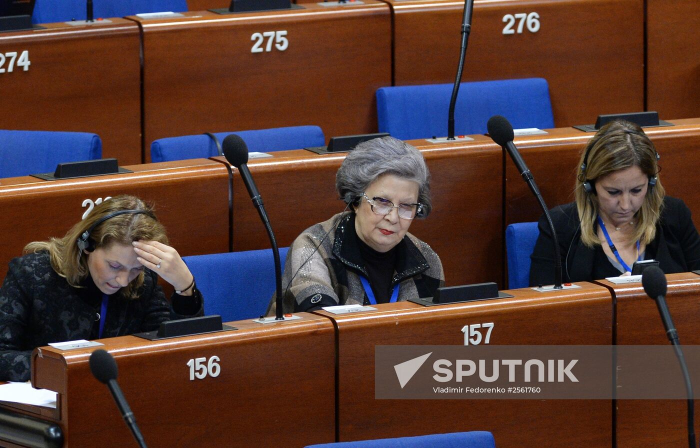 Plenary meeting of the winter session of the Parliamentary Assembly Council of Europe