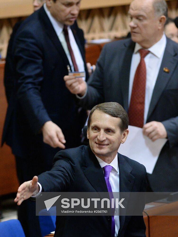 Plenary meeting of the winter session of the Parliamentary Assembly Council of Europe