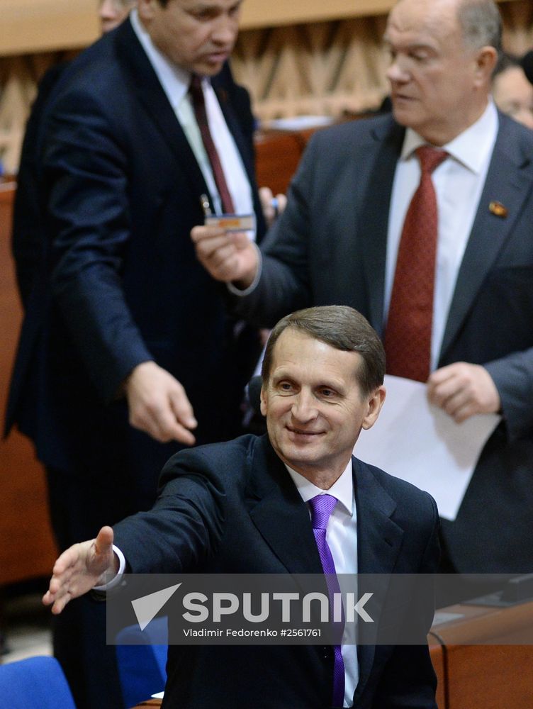 Plenary meeting of the winter session of the Parliamentary Assembly Council of Europe