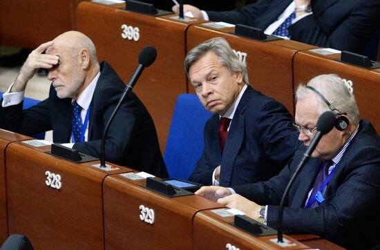 Plenary meeting of the winter session of the Parliamentary Assembly Council of Europe