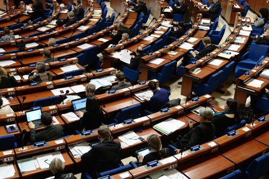 Plenary meeting of the winter session of the Parliamentary Assembly Council of Europe