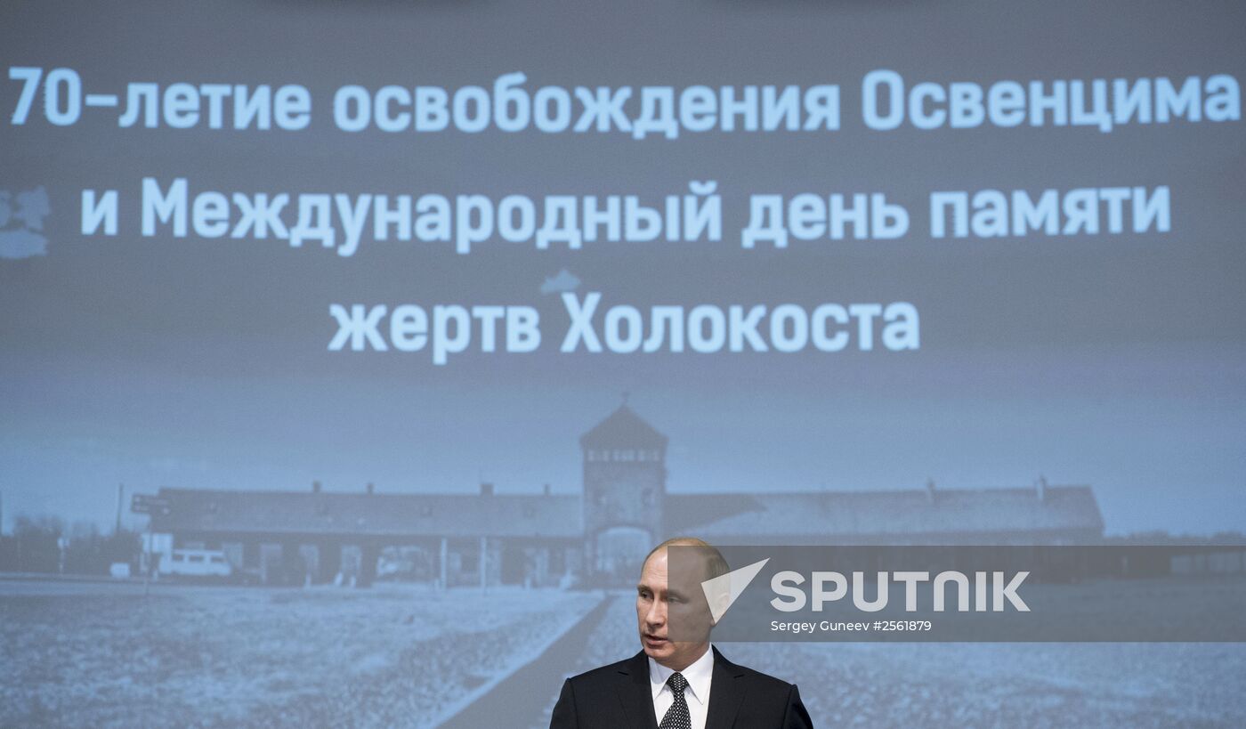 President Vladimir Putin attends International Holocaust Remembrance Day events