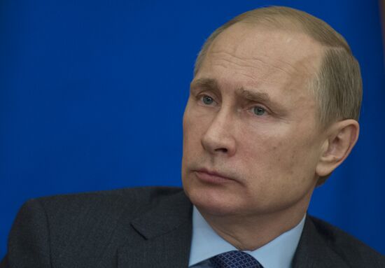 President Vladimir Putin attends meeting of Russian Audit Chamber Board