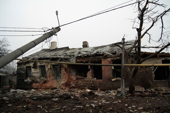 Donetsk after shelling