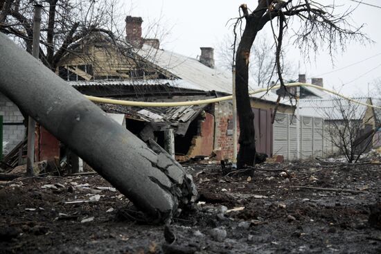 Donetsk after shelling