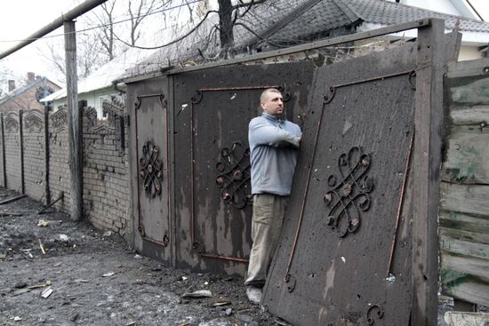 Donetsk after shelling