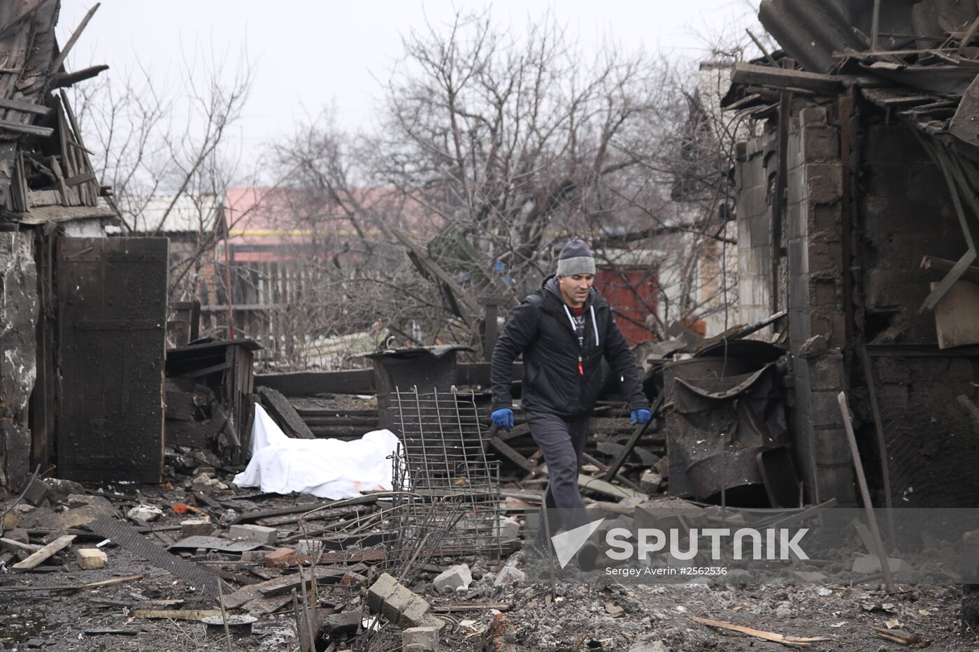 Donetsk after shelling
