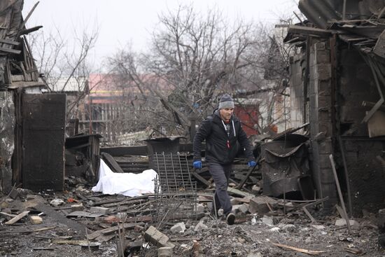 Donetsk after shelling