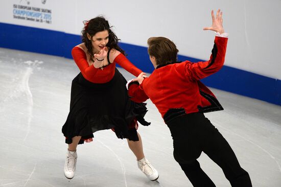 European Figure Skating Championships. Ice dancing. Short program