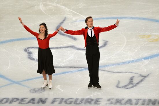 European Figure Skating Championships. Ice dancing. Short program