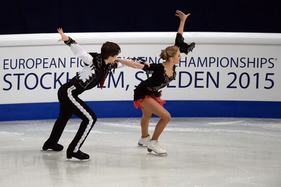 European Figure Skating Championships. Ice dancing. Short program